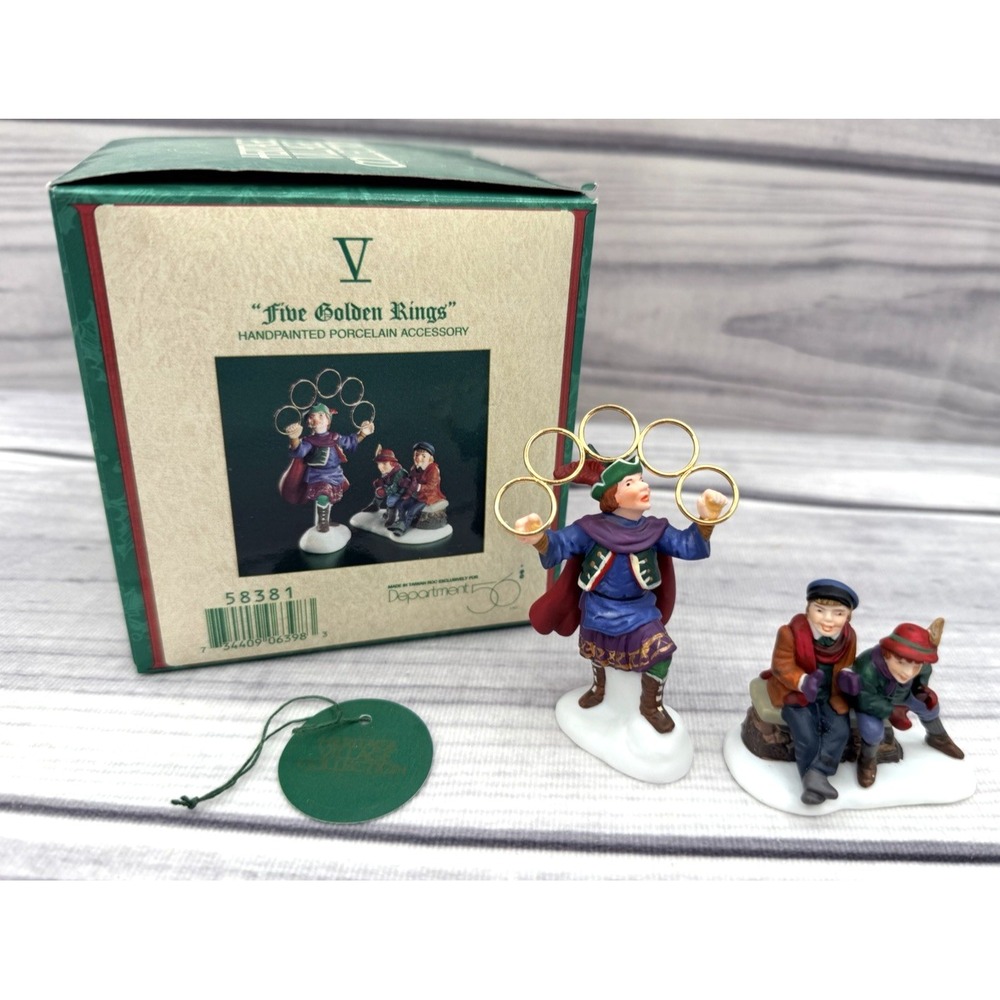 DEPT 56 HERITAGE VILLAGE TWELVE DAYS OF DICKENS VILLAGE - FIVE GOLDEN RINGS